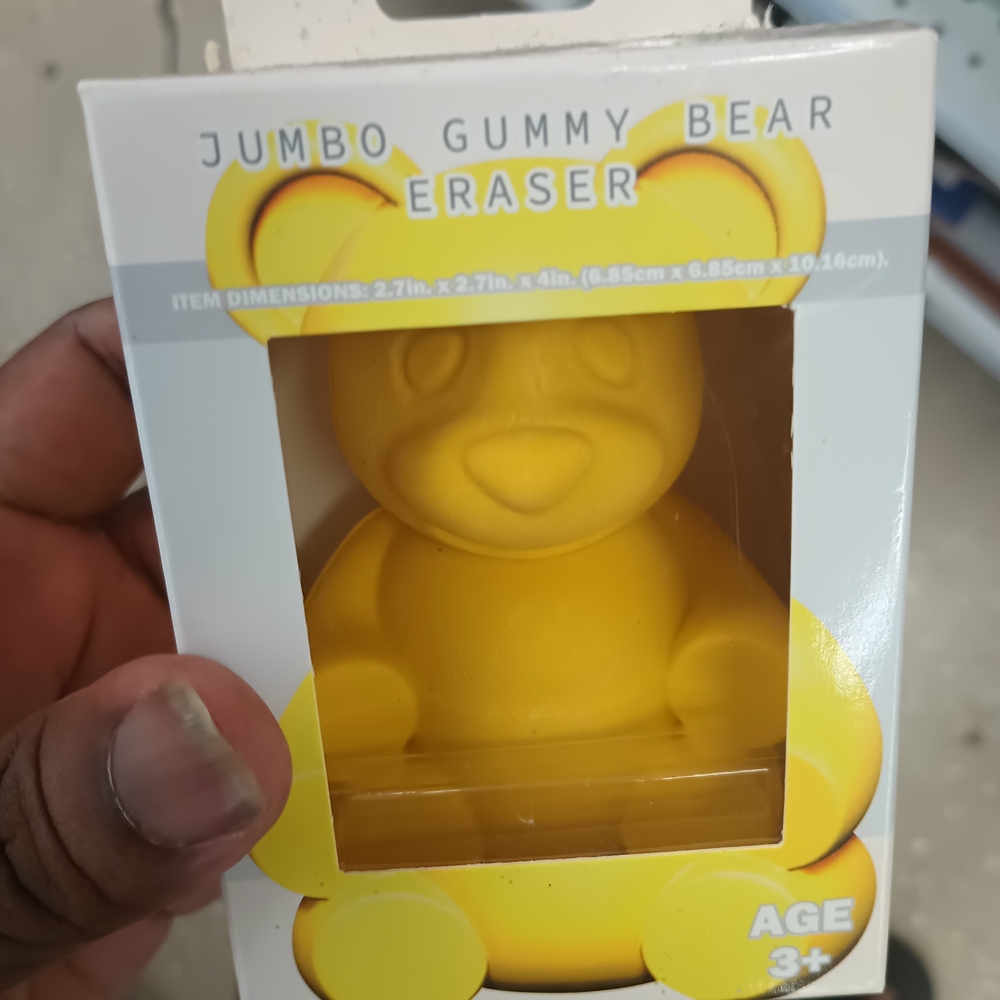 Jumbo Gummy Bear Eraser - Yellow